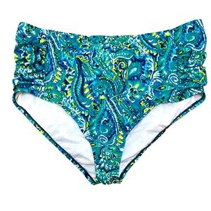 NWT - Chaps Blue and Green Paisley Bikini